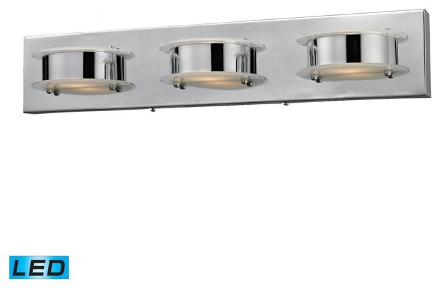 Three Light Chrome Vanity - Contemporary - Bathroom Vanity Lighting - by We Got Lites